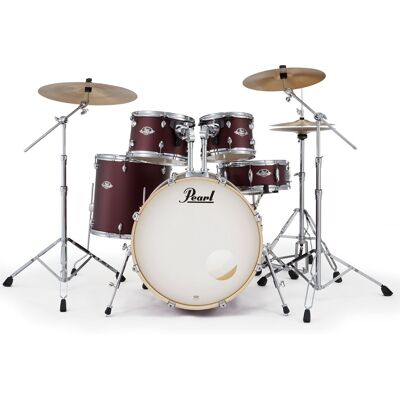 Pearl Export 22 USA Fusion Drum Kit Satin Scarlet - Publicité Pearl Export 22 USA Fusion Drum Kit Satin Scarlet - Publicité