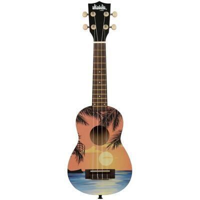 Kala Ukadelic Soprano Ukulele Tropical Day - Publicité Kala Ukadelic Soprano Ukulele Tropical Day - Publicité