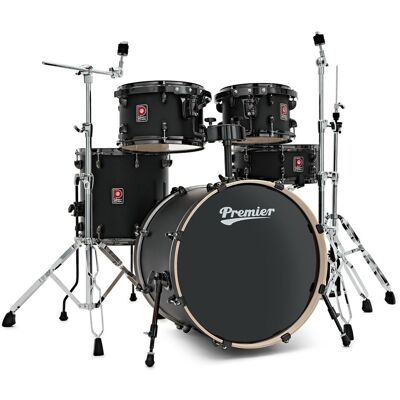 Premier Artist 20" 5pc Fusion Drum Kit Matte Black - Publicité Premier Artist 20" 5pc Fusion Drum Kit Matte Black - Publicité