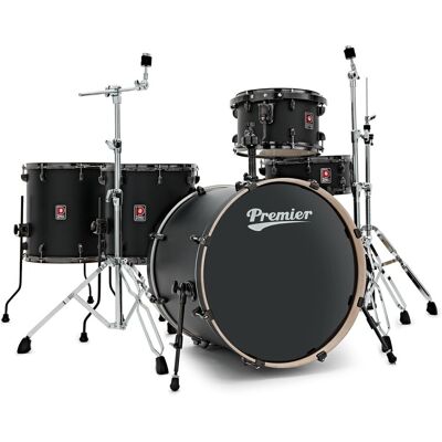 Premier Artist 22" 5pc Heavy Rock Drum Kit Matte Black - Publicité Premier Artist 22" 5pc Heavy Rock Drum Kit Matte Black - Publicité