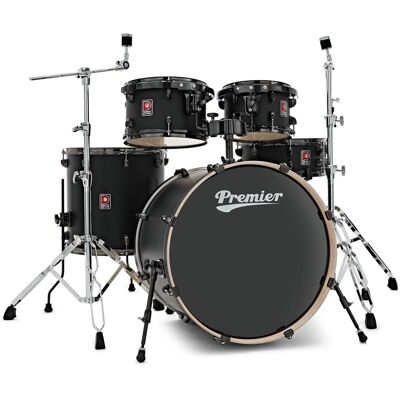 Premier Artist 22" 5pc Modern Rock Drum Kit Matte Black - Publicité Premier Artist 22" 5pc Modern Rock Drum Kit Matte Black - Publicité