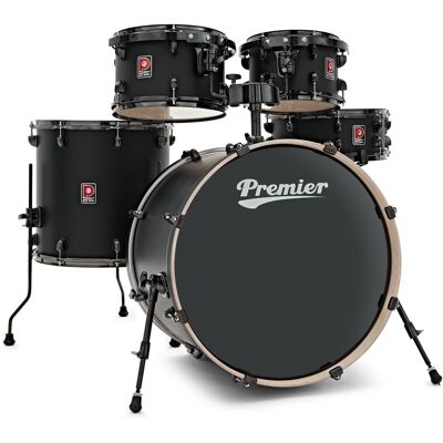 Premier Artist 22" 5pc Modern Rock Shell Pack Matte Black - Publicité Premier Artist 22" 5pc Modern Rock Shell Pack Matte Black - Publicité
