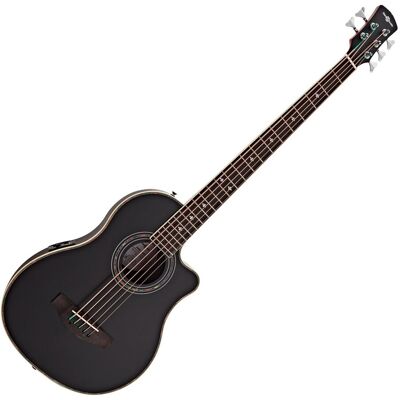 Guitare Basse Électro-Acoustique Roundback 5 Cordes par Gear4music Noir - Publicité Guitare Basse Électro-Acoustique Roundback 5 Cordes par Gear4music Noir - Publicité