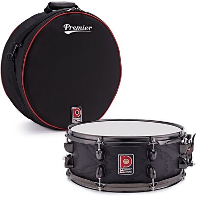Premier Artist 14" x 5.5" Birch Snare Drum & Soft Case Stealth Black - Publicité Premier Artist 14" x 5.5" Birch Snare Drum & Soft Case Stealth Black - Publicité