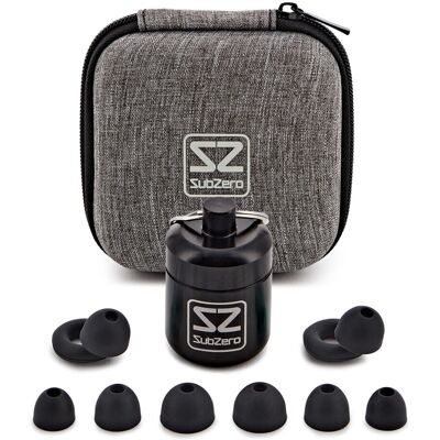 SubZero Pro Concert Earplugs with Case Black - Publicité SubZero Pro Concert Earplugs with Case Black - Publicité