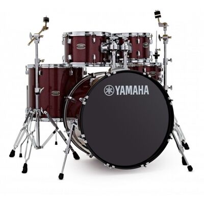 Yamaha Rydeen 20" Drum Kit w/ Hardware Burgundy Glitter - Publicité Yamaha Rydeen 20" Drum Kit w/ Hardware Burgundy Glitter - Publicité