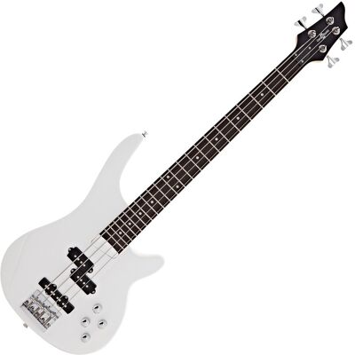 3/4 Chicago Bass Guitar by Gear4music White - Publicité 3/4 Chicago Bass Guitar by Gear4music White - Publicité
