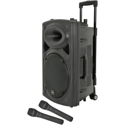 QTX QR12PA Portable PA Speaker with TWS + UHF - Publicité QTX QR12PA Portable PA Speaker with TWS + UHF - Publicité