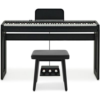 Gear4Music Keynote Compact Digital Upright Piano with Bluetooth Stool Pack - Publicité Gear4Music Keynote Compact Digital Upright Piano with Bluetooth Stool Pack - Publicité