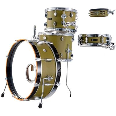 Dixon Drums Little Roomer 20 5pc Shell Pack Olive Green - Publicité Dixon Drums Little Roomer 20 5pc Shell Pack Olive Green - Publicité