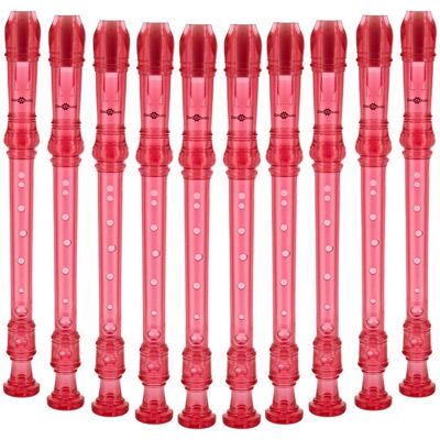 Pink Descant Recorder with Cleaning Rod by Gear4music Pack of 10 - Publicité Pink Descant Recorder with Cleaning Rod by Gear4music Pack of 10 - Publicité
