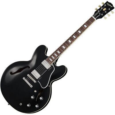 Epiphone 1962 ES-335 Reissue Aged Ebony - Publicité Epiphone 1962 ES-335 Reissue Aged Ebony - Publicité