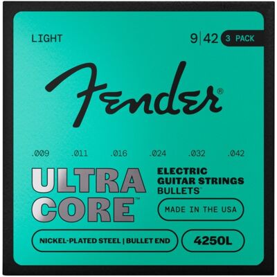 Fender 4250L Ultracore Nickel Plated Steel Bullet End 9-42 3-Pack - Publicité Fender 4250L Ultracore Nickel Plated Steel Bullet End 9-42 3-Pack - Publicité