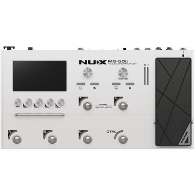 NUX MG50li Guitar Multi-FX Processor & Profiler White - Publicité NUX MG50li Guitar Multi-FX Processor & Profiler White - Publicité