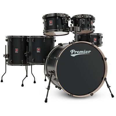 Premier Artist 22" 6pc Classic Rock Shell Pack Matte Black - Publicité Premier Artist 22" 6pc Classic Rock Shell Pack Matte Black - Publicité