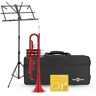 Student Trumpet Beginner Pack by Gear4music Red - Publicité Student Trumpet Beginner Pack by Gear4music Red - Publicité