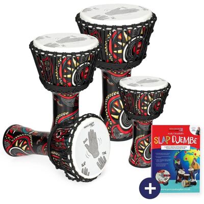 Percussion Plus Slap Djembe Pack Rope Tuned 4 Mixed Player Pack Carnival - Publicité Percussion Plus Slap Djembe Pack Rope Tuned 4 Mixed Player Pack Carnival - Publicité