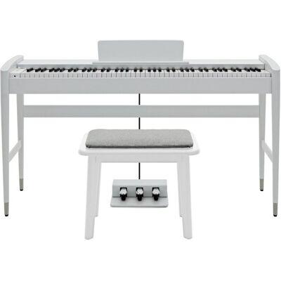 Gear4Music Keynote Contemporary Digital Piano with Bluetooth White Stool Pack - Publicité Gear4Music Keynote Contemporary Digital Piano with Bluetooth White Stool Pack - Publicité