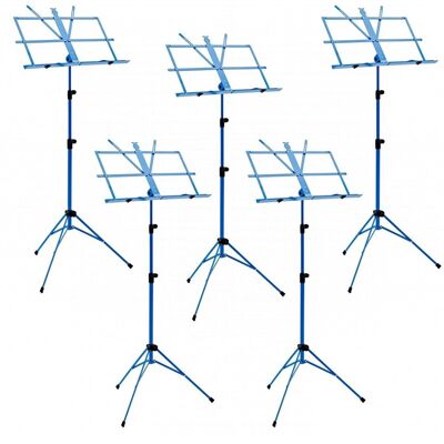 Music Stand with Carry Bag by Gear4music Blue 5 Pack - Publicité Music Stand with Carry Bag by Gear4music Blue 5 Pack - Publicité