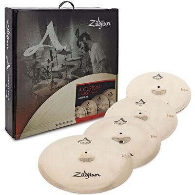 Zildjian A Custom Cymbal Box Set with Free 18 A Custom Crash - Publicité Zildjian A Custom Cymbal Box Set with Free 18 A Custom Crash - Publicité