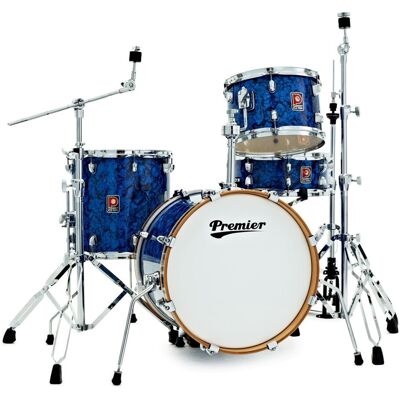 Premier Artist Heritage 18" 4pc Drum Kit Blue Pearl - Publicité Premier Artist Heritage 18" 4pc Drum Kit Blue Pearl - Publicité