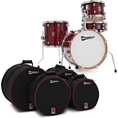 Premier Artist Heritage 16" 4pc Shell Pack Burgundy Pearl & Soft Case Set - Publicité Premier Artist Heritage 16" 4pc Shell Pack Burgundy Pearl & Soft Case Set - Publicité