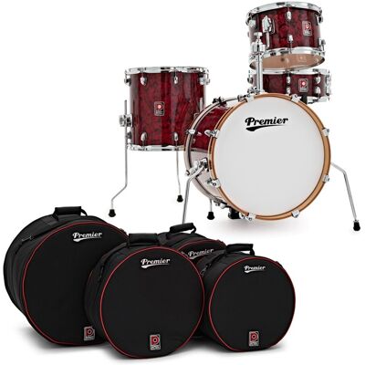 Premier Artist Heritage 18" 4pc Shell Pack Burgundy Pearl & Soft Case Set - Publicité Premier Artist Heritage 18" 4pc Shell Pack Burgundy Pearl & Soft Case Set - Publicité