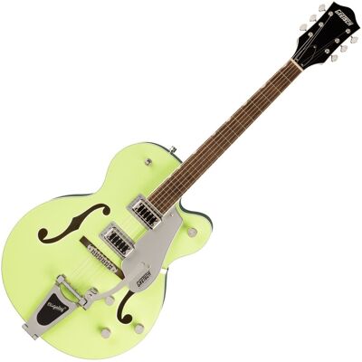Gretsch G5420T Electromatic Hollow with Bigsby Two-Tone Anniversary Green - Publicité Gretsch G5420T Electromatic Hollow with Bigsby Two-Tone Anniversary Green - Publicité