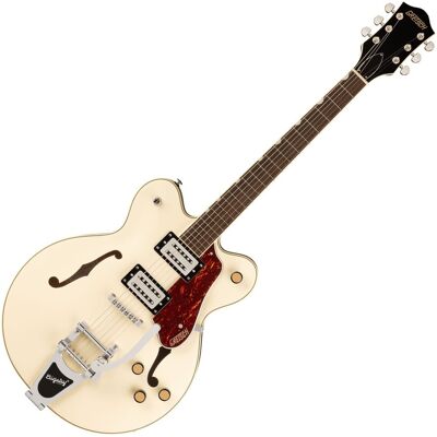 Gretsch G2622T Streamliner Center Block Double-Cut with Bigsby Vintage White - Publicité Gretsch G2622T Streamliner Center Block Double-Cut with Bigsby Vintage White - Publicité