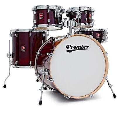 Premier Artist 22" 5pc Modern Rock Shell Pack Cherry Red - Publicité Premier Artist 22" 5pc Modern Rock Shell Pack Cherry Red - Publicité