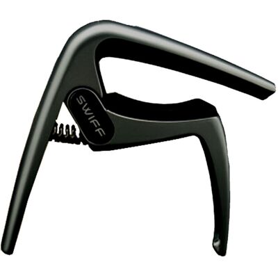 Swiff Zinc Alloy Guitar Capo Black - Publicité Swiff Zinc Alloy Guitar Capo Black - Publicité