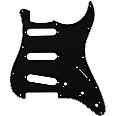 Gear4Music Guitarworks Plaque de Protection SSS 11 trous noir - Publicité Gear4Music Guitarworks Plaque de Protection SSS 11 trous noir - Publicité