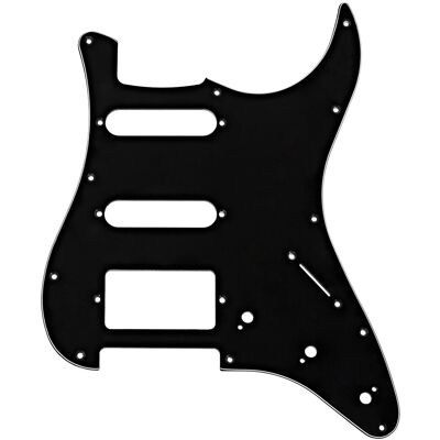 Gear4Music Guitarworks Plaque de Protection HSS 11 trous noir - Publicité Gear4Music Guitarworks Plaque de Protection HSS 11 trous noir - Publicité