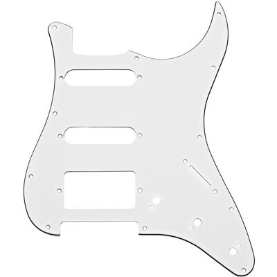Gear4Music Guitarworks Plaque de Protection HSS 11 trous blanc - Publicité Gear4Music Guitarworks Plaque de Protection HSS 11 trous blanc - Publicité