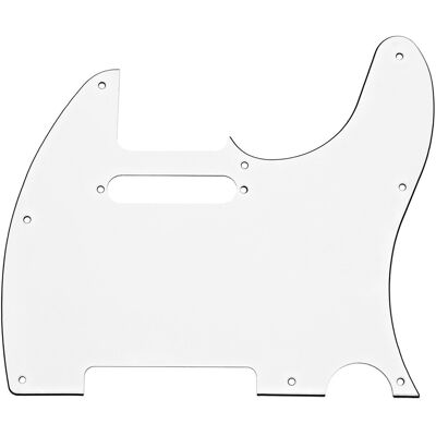 Gear4Music Guitarworks Plaque de Protection SS 8 trous blanc - Publicité Gear4Music Guitarworks Plaque de Protection SS 8 trous blanc - Publicité