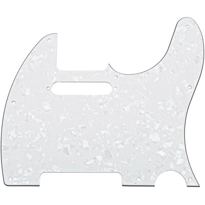 Gear4Music Guitarworks plaque de protection SS 8 trous perloid blanc - Publicité Gear4Music Guitarworks plaque de protection SS 8 trous perloid blanc - Publicité