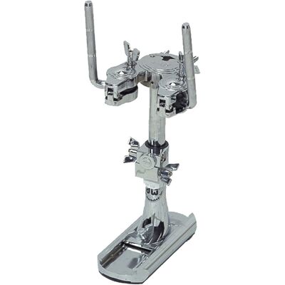 DW Drums DW Bass Drum Double Tom Mount with Slide Track Chrome - Publicité DW Drums DW Bass Drum Double Tom Mount with Slide Track Chrome - Publicité