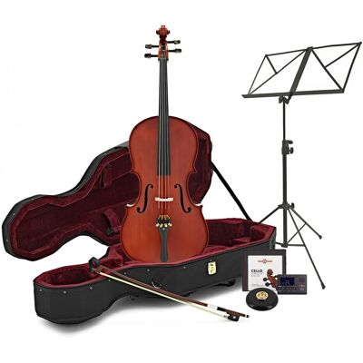 Gear4Music Violoncelle dÉtude Plus taille 1/4 avec Étui + Pack Débutant - Publicité Gear4Music Violoncelle dÉtude Plus taille 1/4 avec Étui + Pack Débutant - Publicité