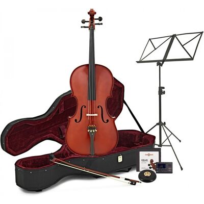 Gear4Music Violoncelle dÉtude Plus Taille 1/2 avec Étui + Pack Débutant - Publicité Gear4Music Violoncelle dÉtude Plus Taille 1/2 avec Étui + Pack Débutant - Publicité