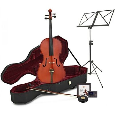 Gear4Music Violoncelle dÉtude Plus Taille 3/4 avec Étui + Pack Débutant - Publicité Gear4Music Violoncelle dÉtude Plus Taille 3/4 avec Étui + Pack Débutant - Publicité