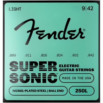 Fender SuperSonic 250L Guitar Strings Nickel-Plated Steel Ball End Gauges .009-.042 (3-Pack) - Publicité Fender SuperSonic 250L Guitar Strings Nickel-Plated Steel Ball End Gauges .009-.042 (3-Pack) - Publicité