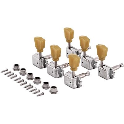 Gear4Music Guitarworks Tuning Machines 3-A-Side Vintage Tulip Keys Chrome - Publicité Gear4Music Guitarworks Tuning Machines 3-A-Side Vintage Tulip Keys Chrome - Publicité