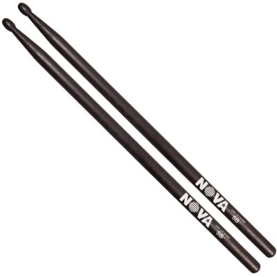Vic Firth NOVA 5BN Nylon Tip Drumsticks Black Finish - Publicité Vic Firth NOVA 5BN Nylon Tip Drumsticks Black Finish - Publicité