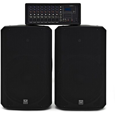 SubZero SZPA-815 Système de Sonorisation 300 W 15" avec Lecteur Multimédia Numérique - Publicité SubZero SZPA-815 Système de Sonorisation 300 W 15" avec Lecteur Multimédia Numérique - Publicité