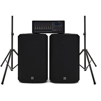 SubZero SZPA-815 Système de Sonorisation 300 W 15" avec Pieds - Publicité SubZero SZPA-815 Système de Sonorisation 300 W 15" avec Pieds - Publicité