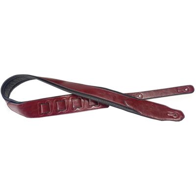 Stagg Padded Leather Style Strap Red - Publicité Stagg Padded Leather Style Strap Red - Publicité