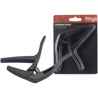 Stagg Curved Trigger Capo For Acoustic & Electric Guitar Black - Publicité Stagg Curved Trigger Capo For Acoustic & Electric Guitar Black - Publicité