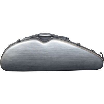 Hidersine Polycarbonate Violin Halfmoon Case Brushed Silver - Publicité Hidersine Polycarbonate Violin Halfmoon Case Brushed Silver - Publicité