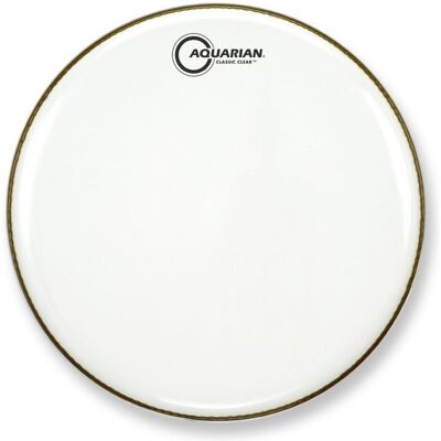 Aquarian Classic Clear White 22 Bass Drum Head - Publicité Aquarian Classic Clear White 22 Bass Drum Head - Publicité
