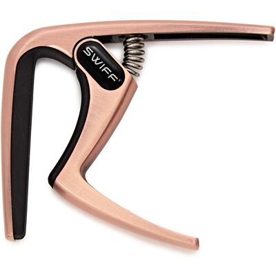 Swiff K8-C Zinc Alloy Classical Guitar Capo Brushed Copper - Publicité Swiff K8-C Zinc Alloy Classical Guitar Capo Brushed Copper - Publicité